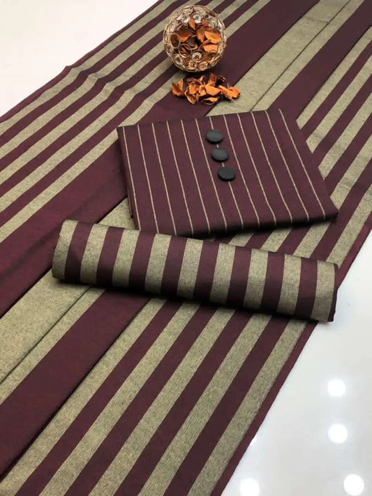 3 Pcs Women's Unstitched Printed Suit