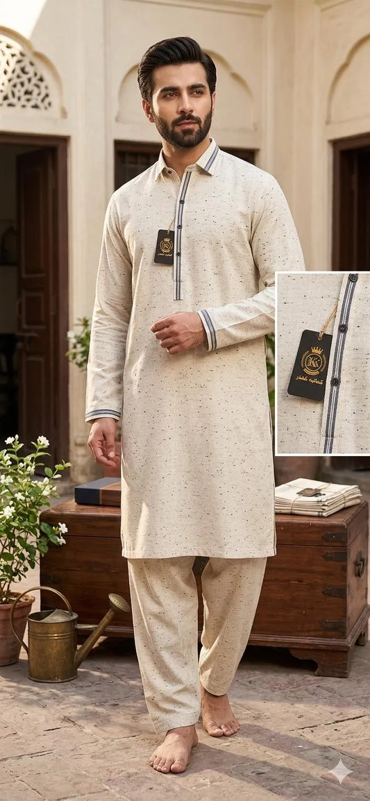 Men’s Unstitched Khaddar Plain Suit