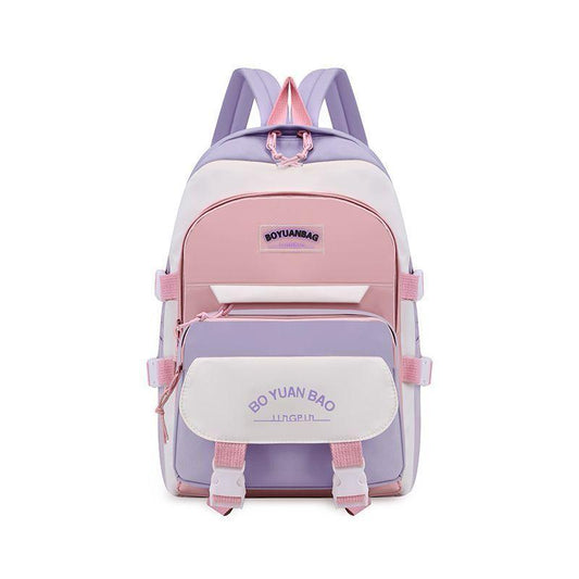 Multicolor Nylon School Backpack for Girls 18"