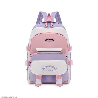 Multicolor Nylon School Backpack for Girls 18"
